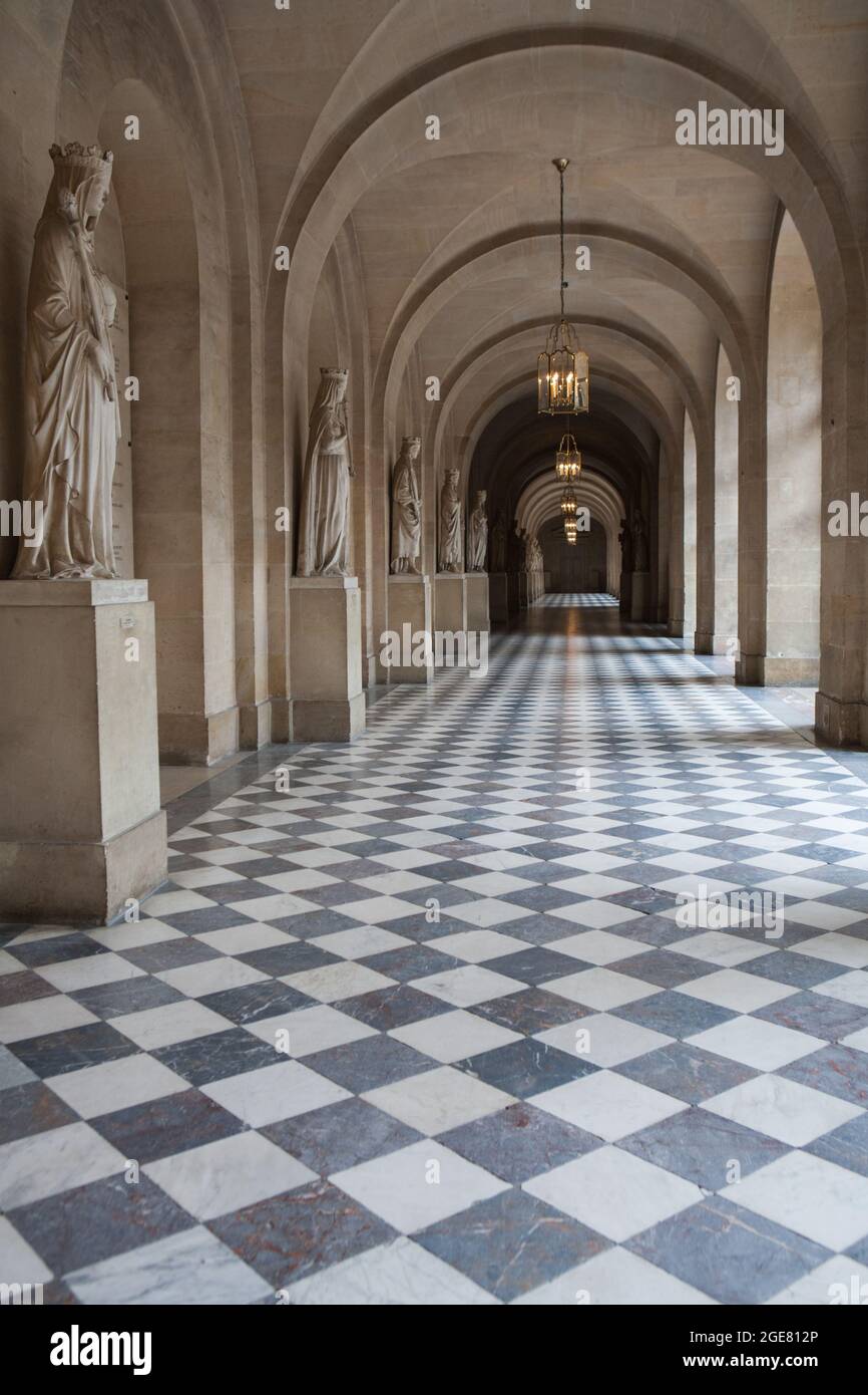 Das Innere des Schlosses von Versailles befindet sich in Versailles, Frankreich, etwa 12 Meilen (19 km) westlich von Paris. Stockfoto