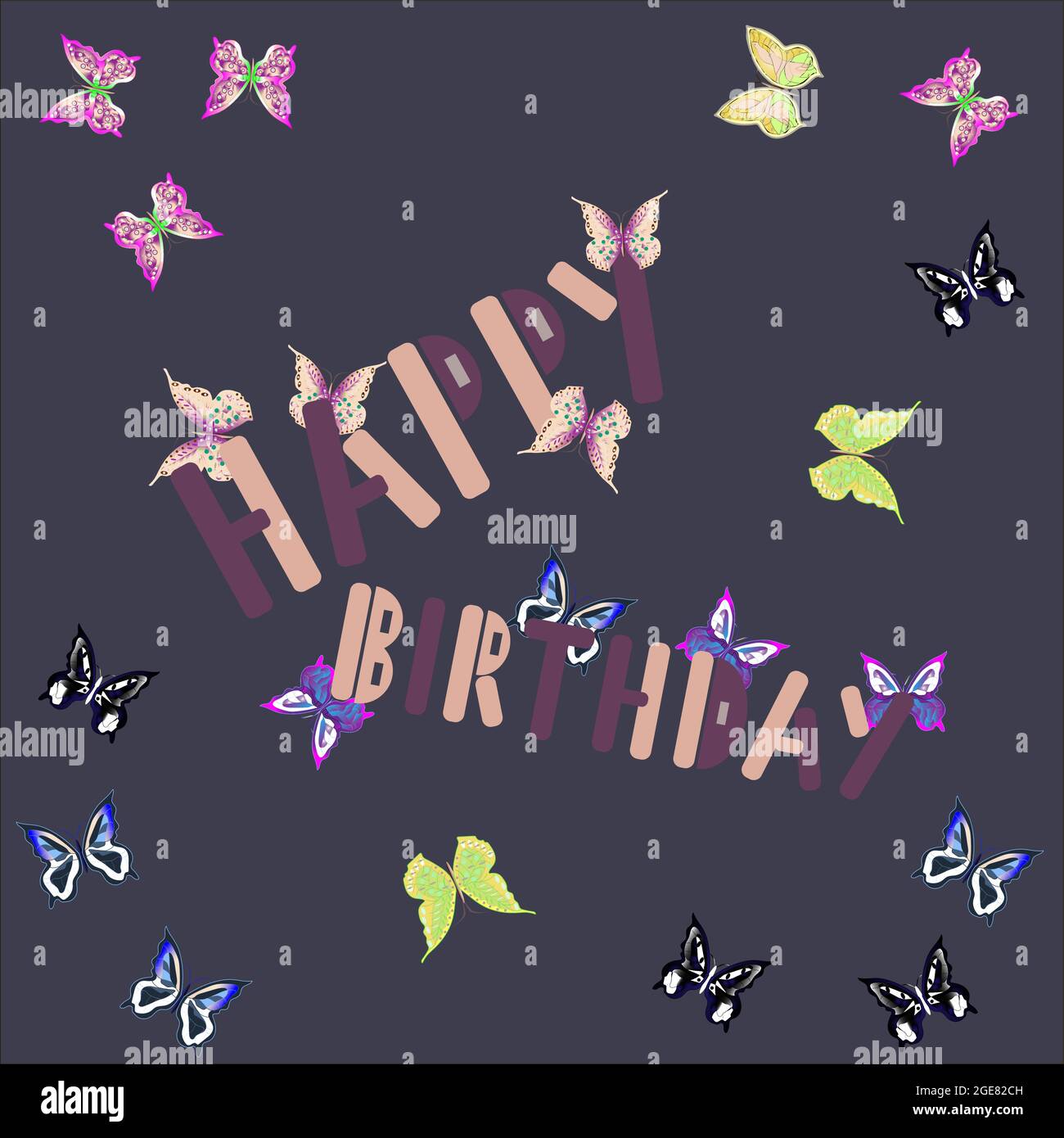 alles Gute zum Geburtstagskarte Stock Vektor