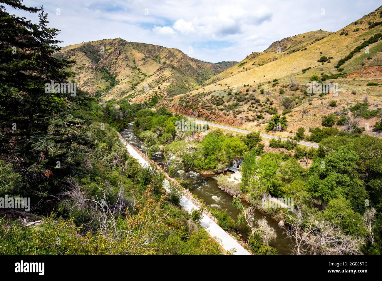 Clear Creek Canyon Vista - Golden, Colorado, USA Stockfoto