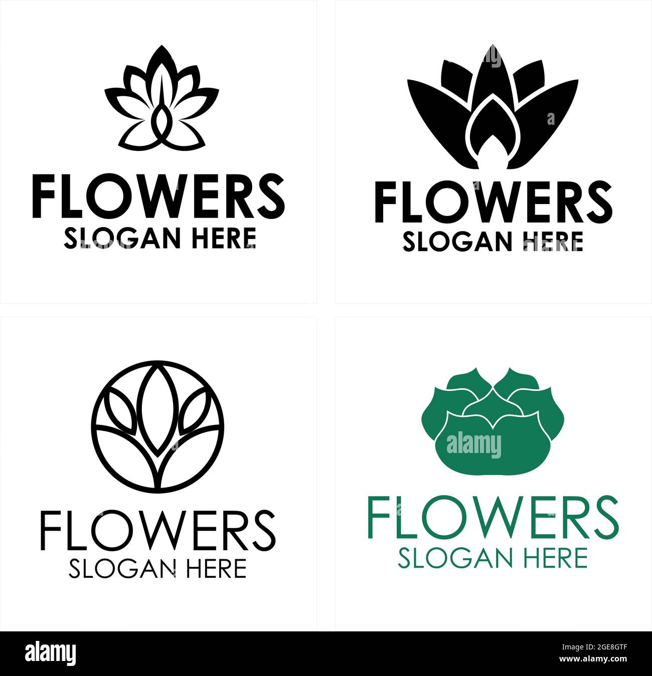 Einzelhandel mit Symbol Symbol Blume Lotus Logo einfach Stock Vektor