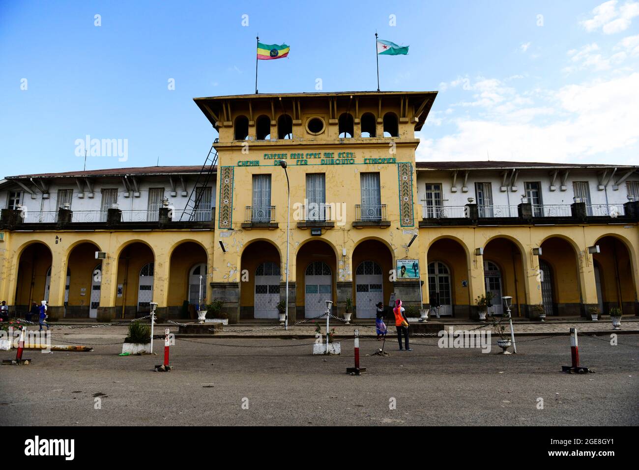 Der Äthiopien - Djibouti-Bahnhof in Addis Abeba. Stockfoto