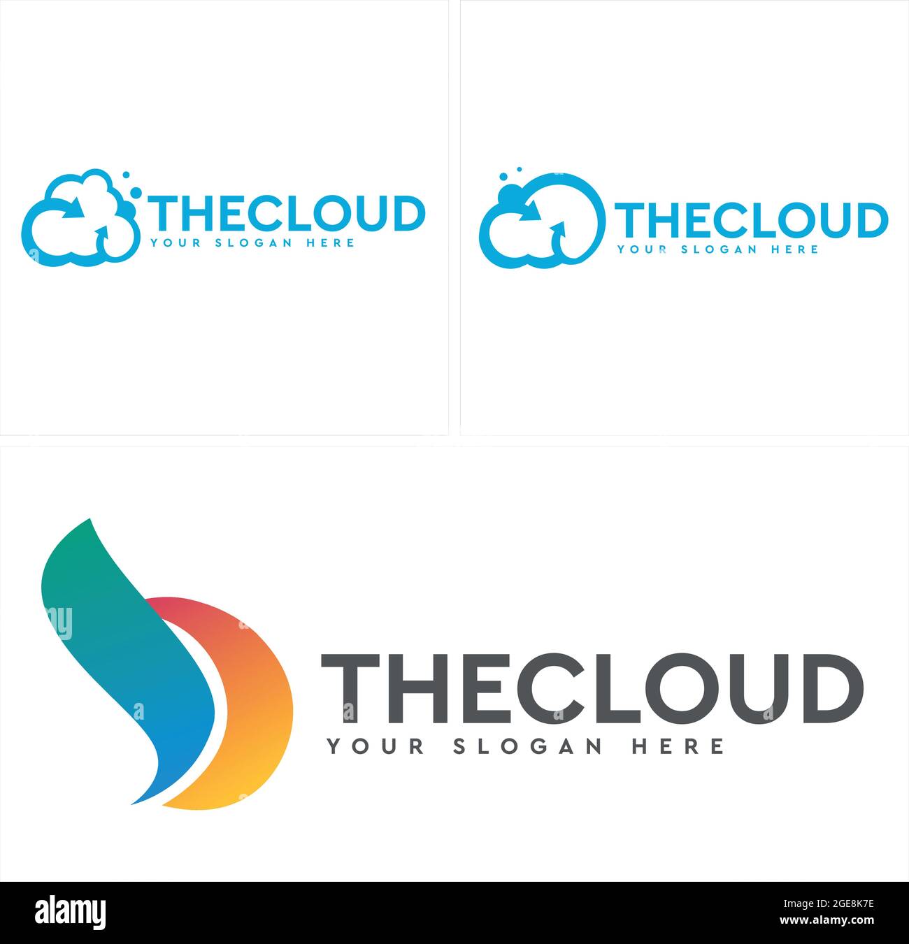 Web Application Service mit Icon Cloud Storage Logo Stock Vektor