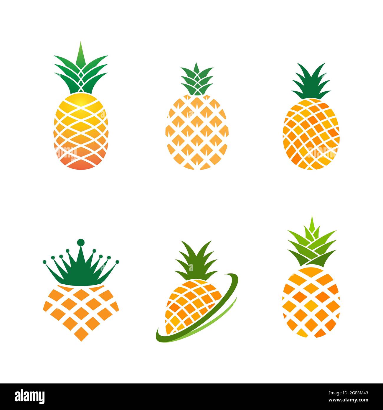 Ananas Obst Symbol Vorlage Vektor Illustration Design Stock-Vektorgrafik -  Alamy