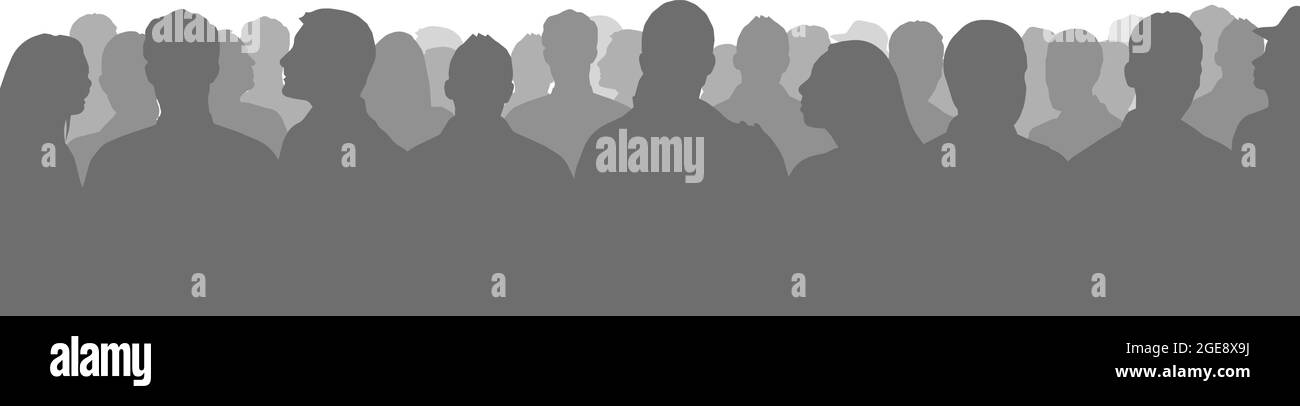 Silhouetten von Zuschauern ( Publikum, Fans ) Vektorgrafik Stock Vektor