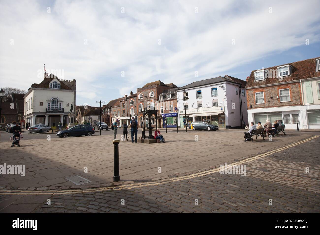 Blick auf das Stadtzentrum von Wallingford, Oxfordshire in Großbritannien Stockfoto