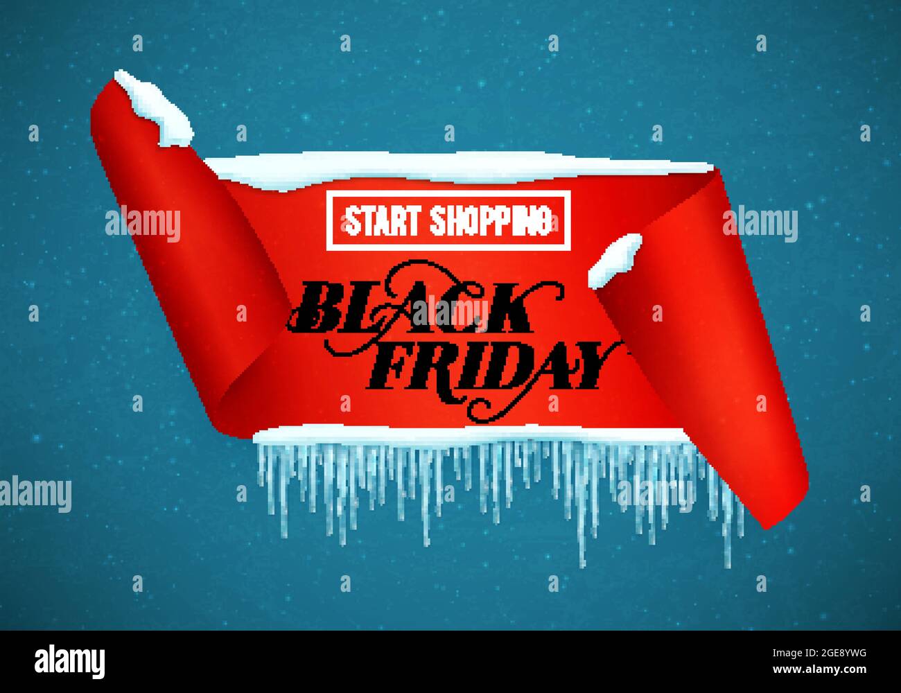 Schwarzer Freitag Verkauf Plakat mit handdrawn Schriftzug. Vector Illustration. Stock Vektor