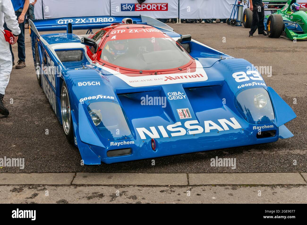 Nissan GTP ZX-Turbo, GTP ZX-T, IMSA GT Championship Rennsportwagen auf dem Goodwood Festival of Speed Rennsport Event 2014 Stockfoto