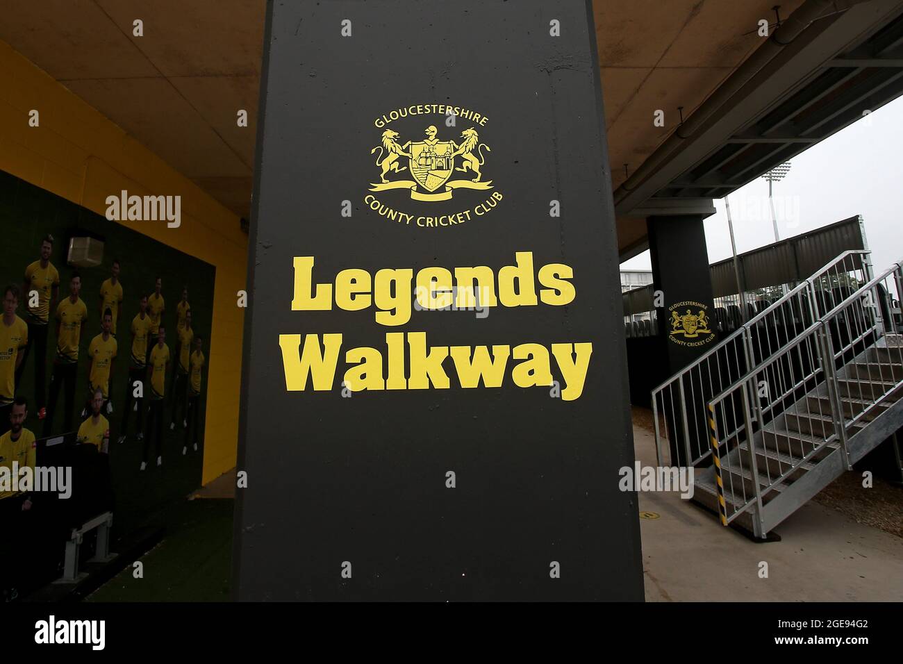 Gesamtansicht des Legends Walkway vor Gloucestershire gegen Essex Eagles, Royal London One-Day Cup Cricket auf dem Bristol County Ground am 3. August Stockfoto