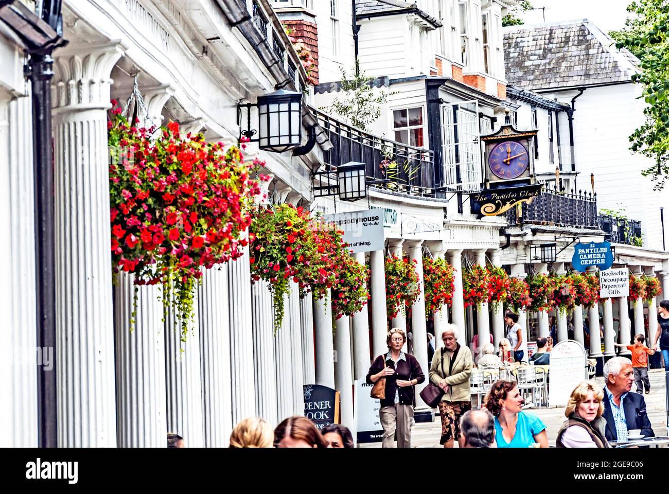 Royal Tunbridge Wells, Pantiles - eine touristische Attraktion Stockfoto