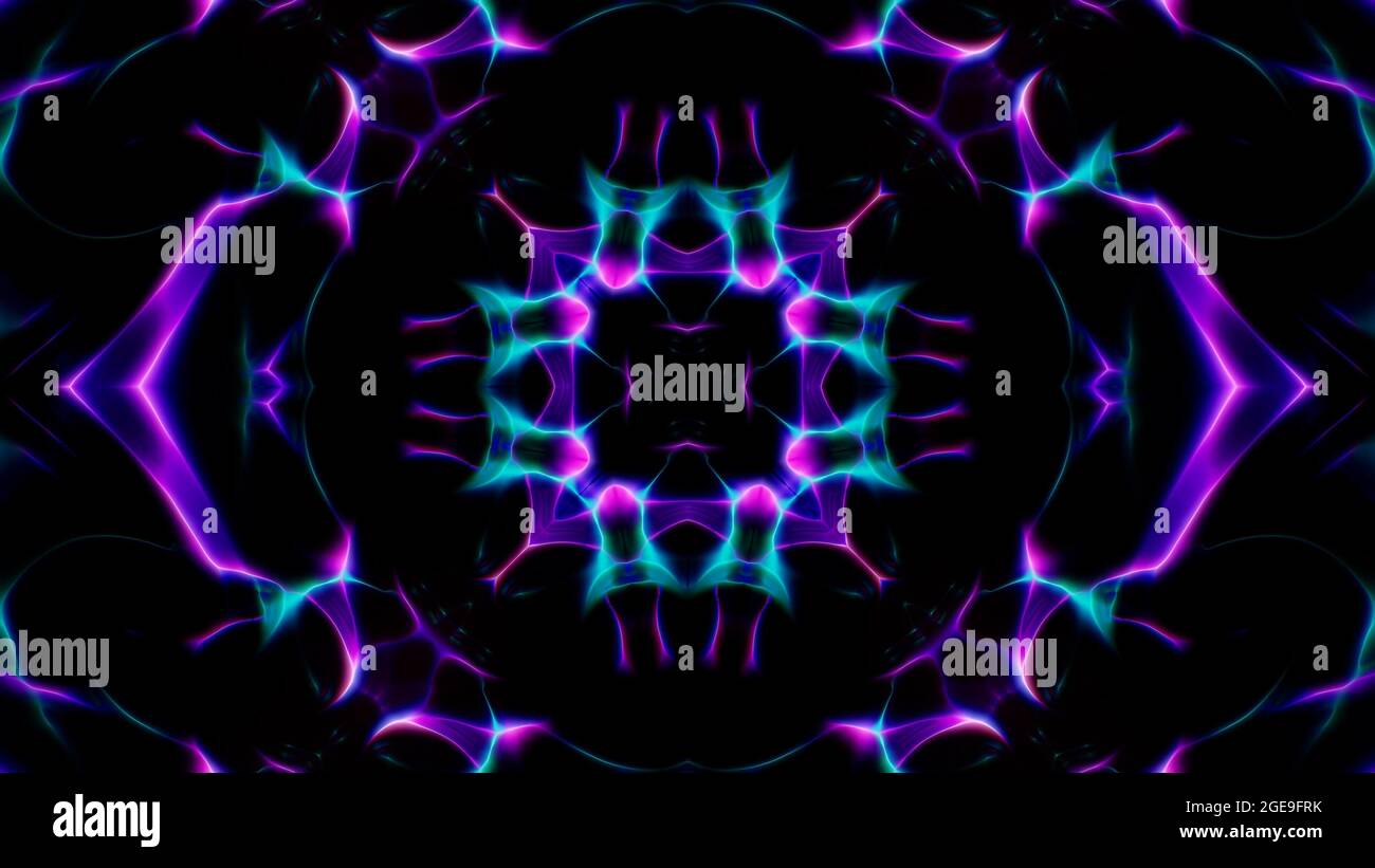 Hintergrund Für Organische Neonenergie Kaleidoskop Stockfoto