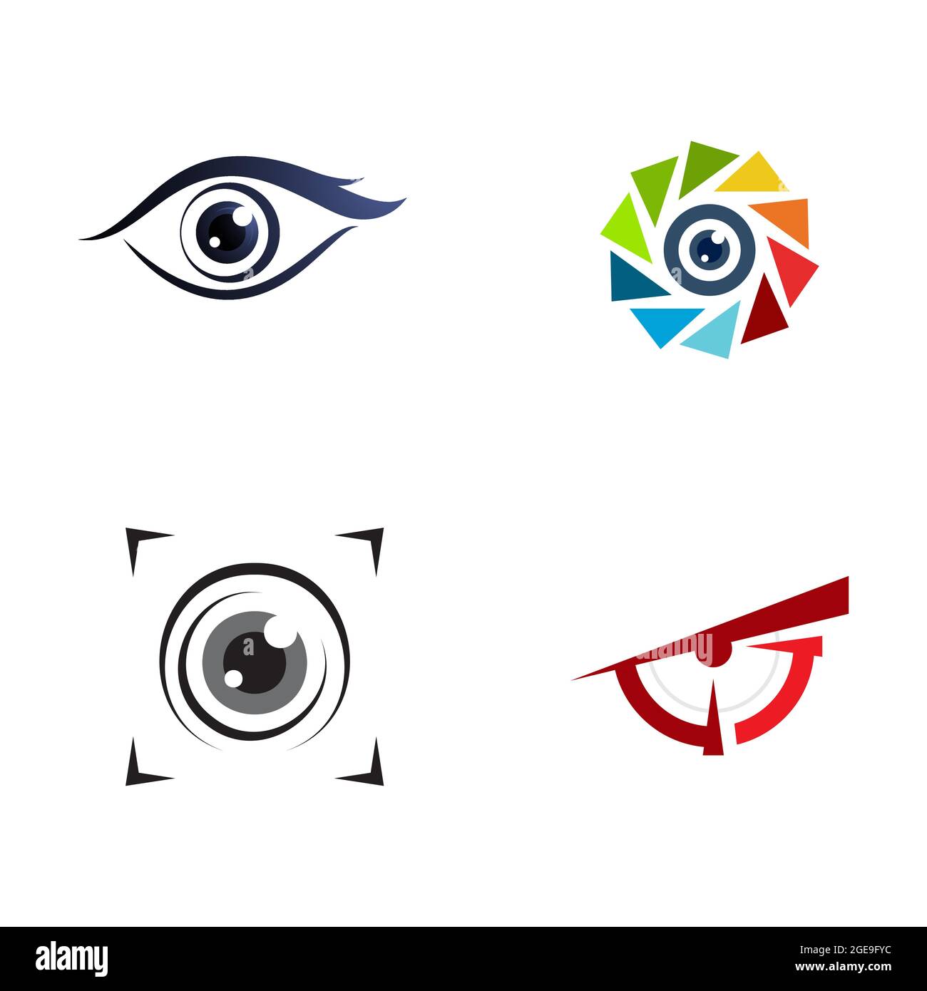 Branding Identität Corporate Eye Care Vektor-Logo-design Stock Vektor