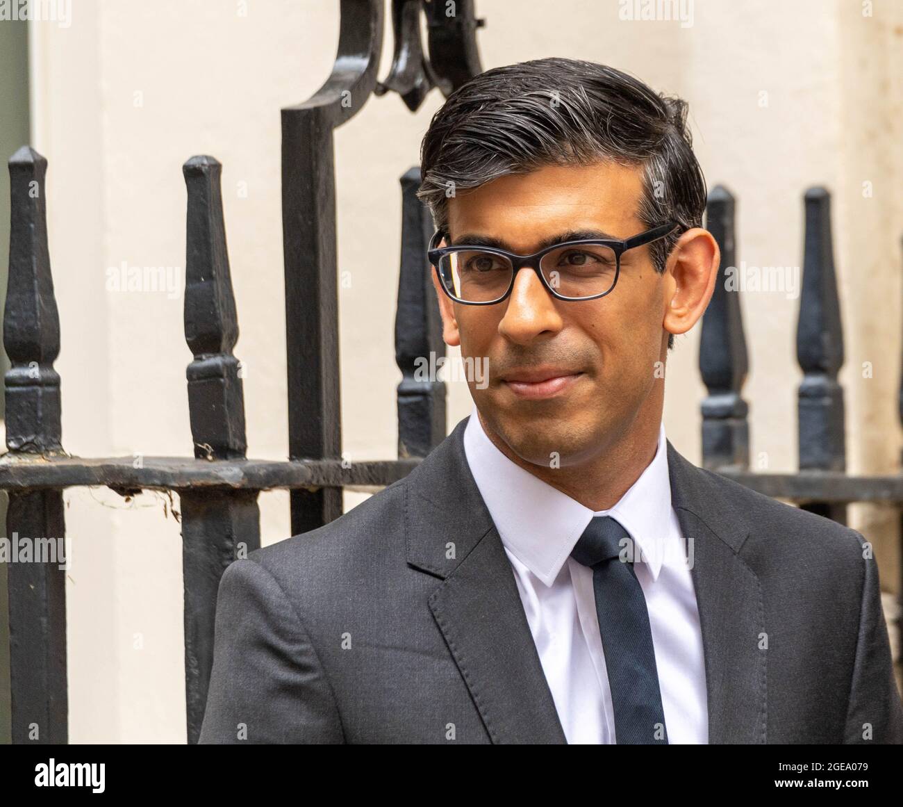London, Großbritannien. August 2021. Rishi Sunak, Chancellor of the Exchecr in Downing Street London, Quelle: Ian Davidson/Alamy Live News Stockfoto