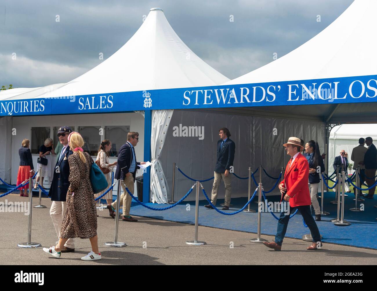 Eintritt zu Steward's Enclosure in der Henley Royal Regatta, Henley-on-Thames, Oxfordshire, England Stockfoto