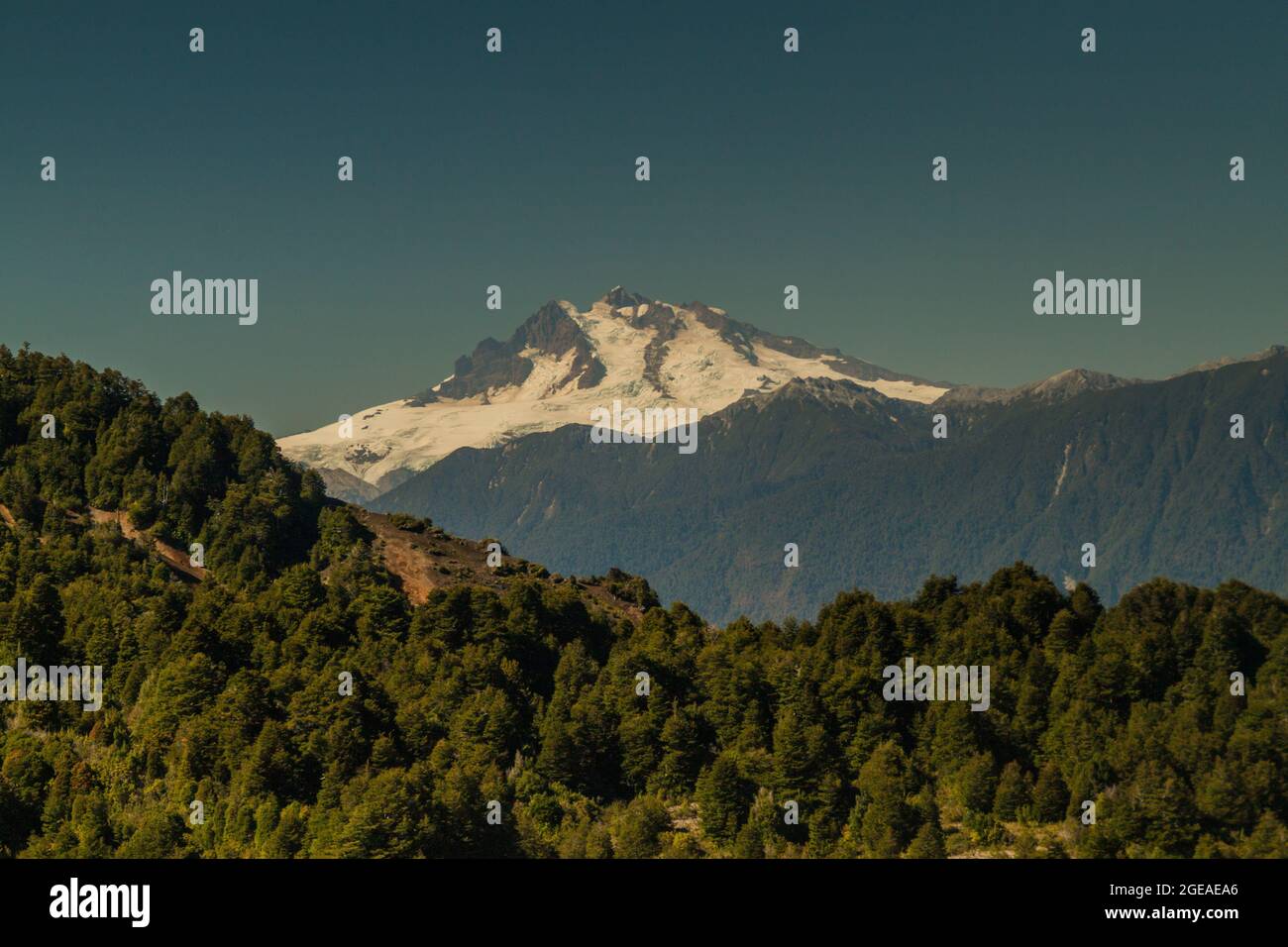 Vulkan Monte Tronador, Chile Stockfoto