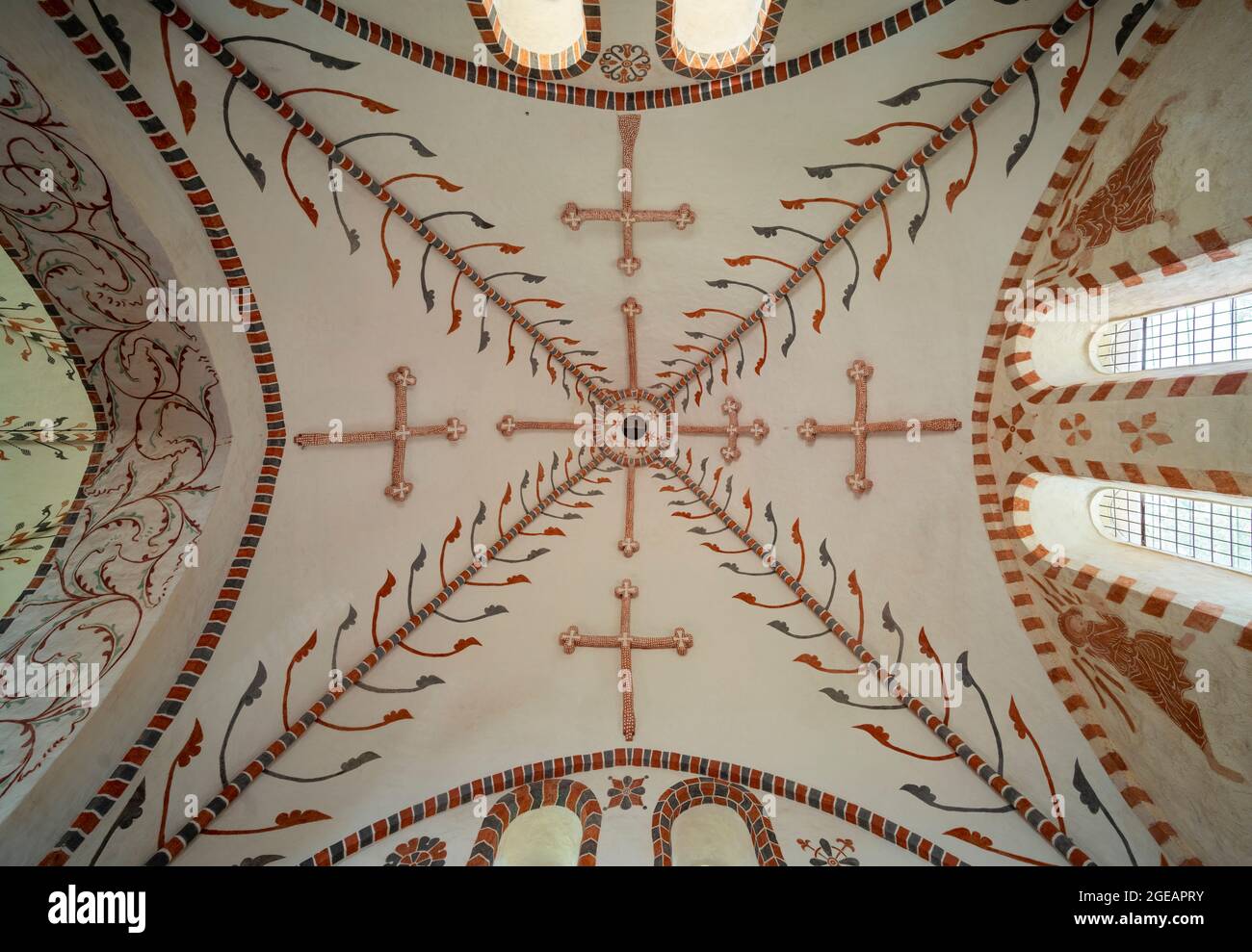 Kavelstorf, Dorfkirche, Gewölbe im Chor Stockfoto