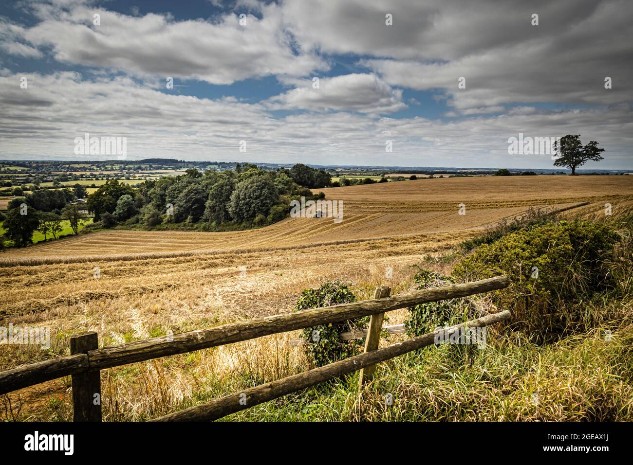 Heuernte in Priors Marston Stockfoto