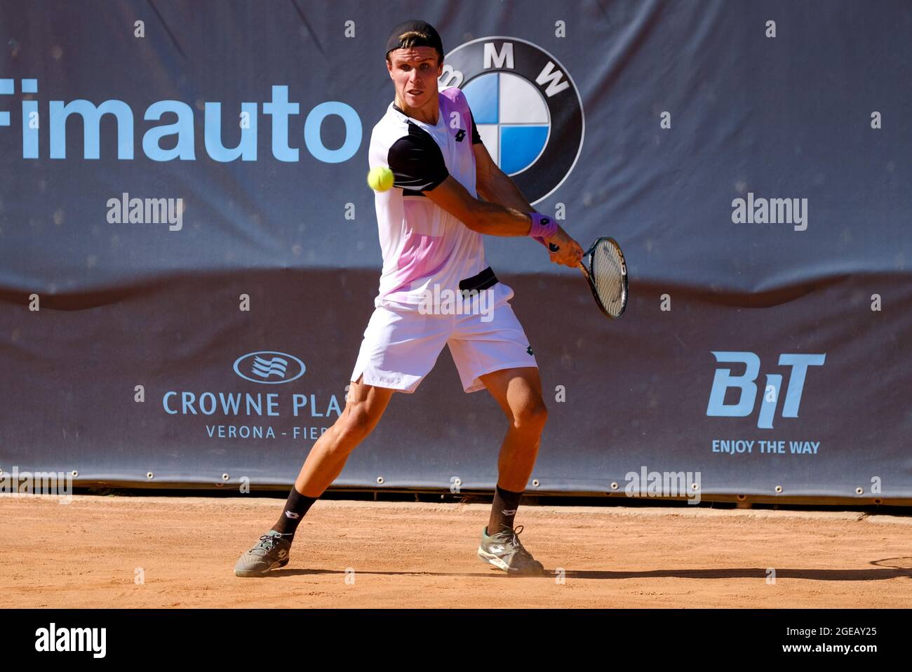 ATV Tennis Club , Verona, Italien, 18 Aug 2021, Dmitry Popko (Kazakistan) während der ATP80 Challenger - Verona - Mittwoch, Tennis Internationals - Foto Roberto Tommasini / LM Credit: Live Media Publishing Group/Alamy Live News Stockfoto