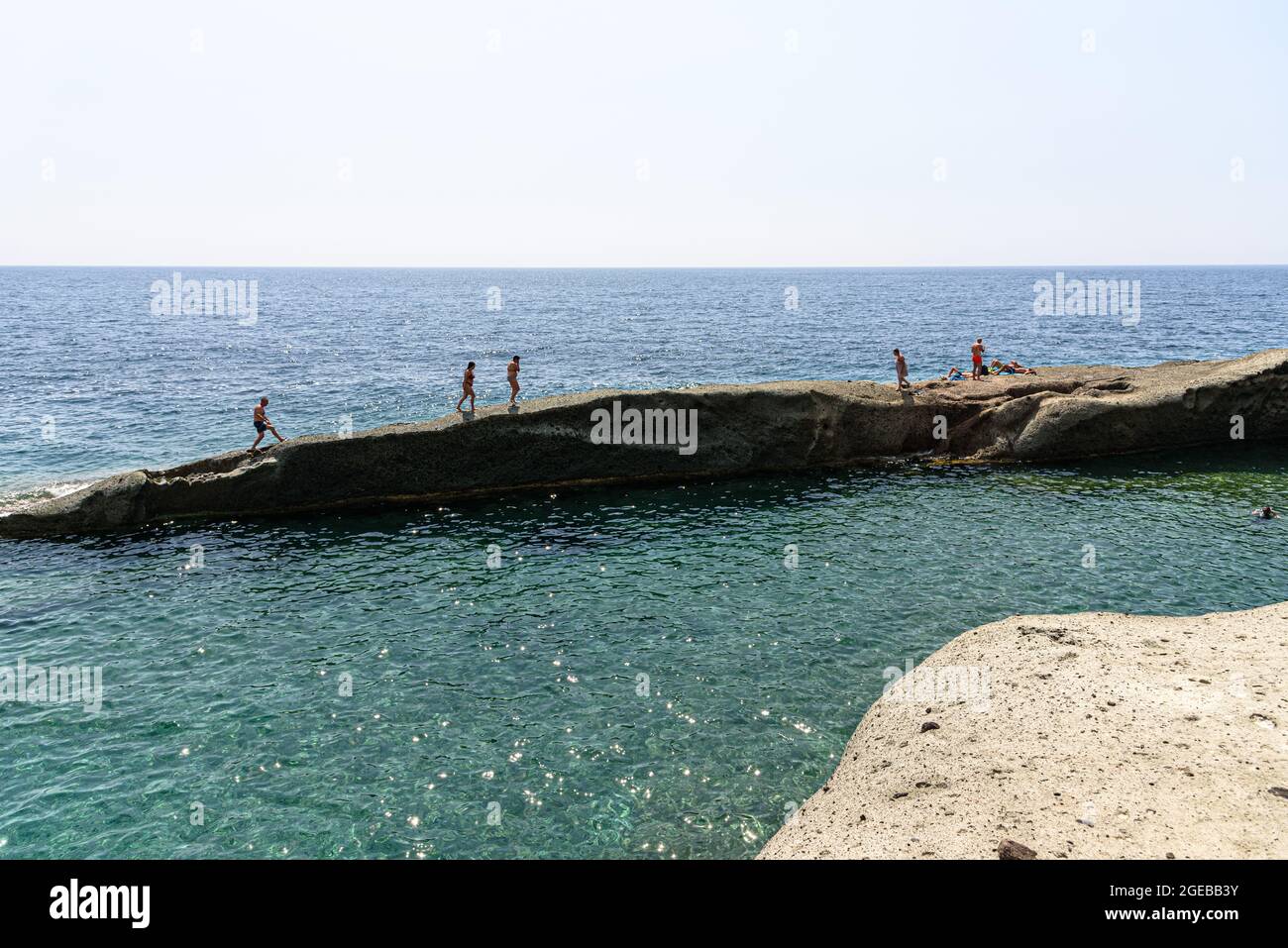 Das Tauchbecken bei Cane Malu auf Sardinien Stockfoto
