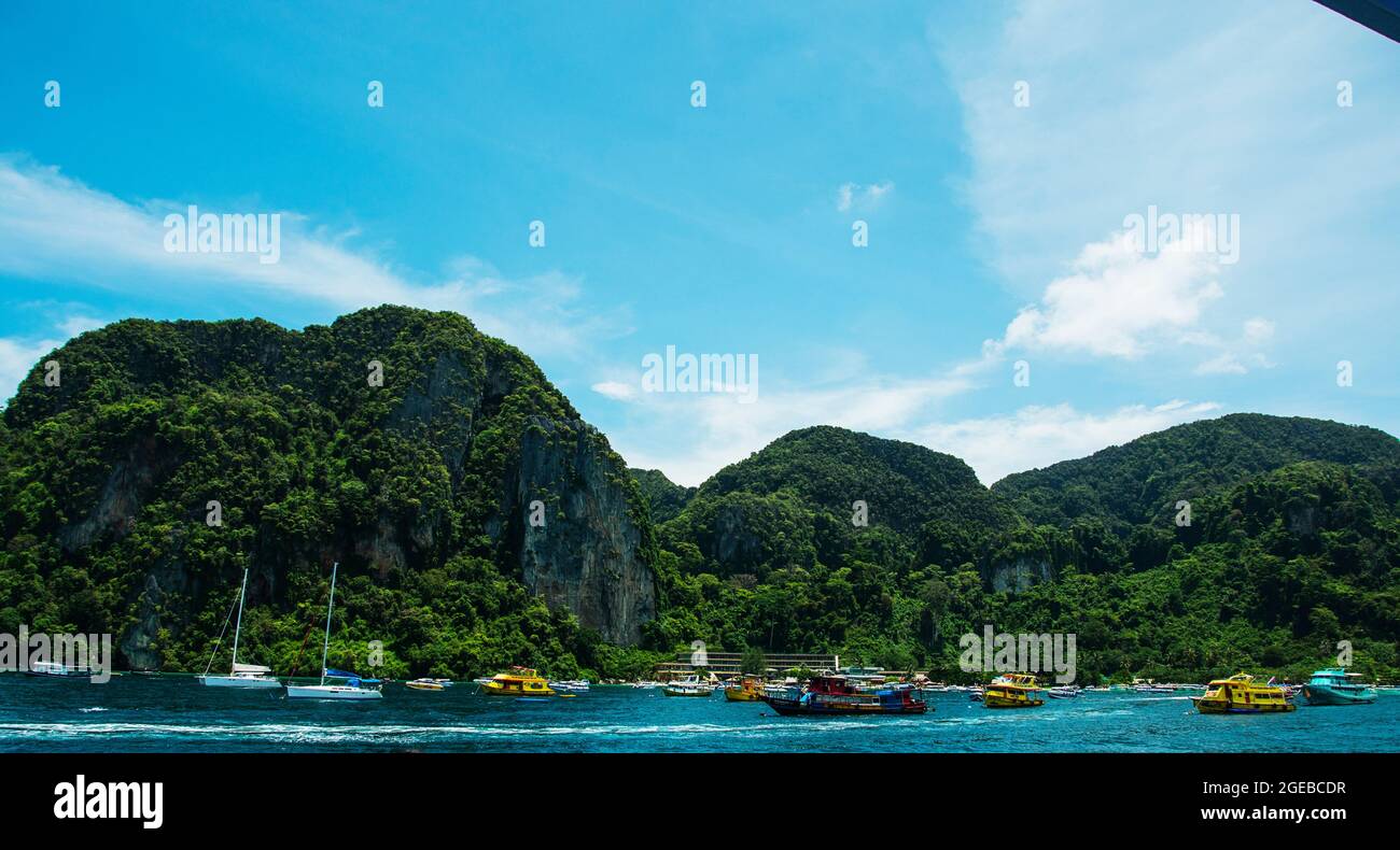 Fotos, die um thailands Cost Line und innerstädtische Städte aufgenommen wurden Stockfoto