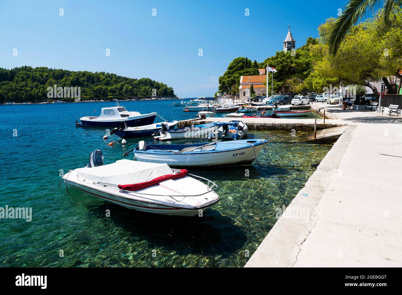 Die wunderschöne Marina in Cavtat an der Adriaküste Kroatiens Stockfoto Die wunderschöne Marina in Cavtat an der Adriaküste Kroatiens Stockfoto