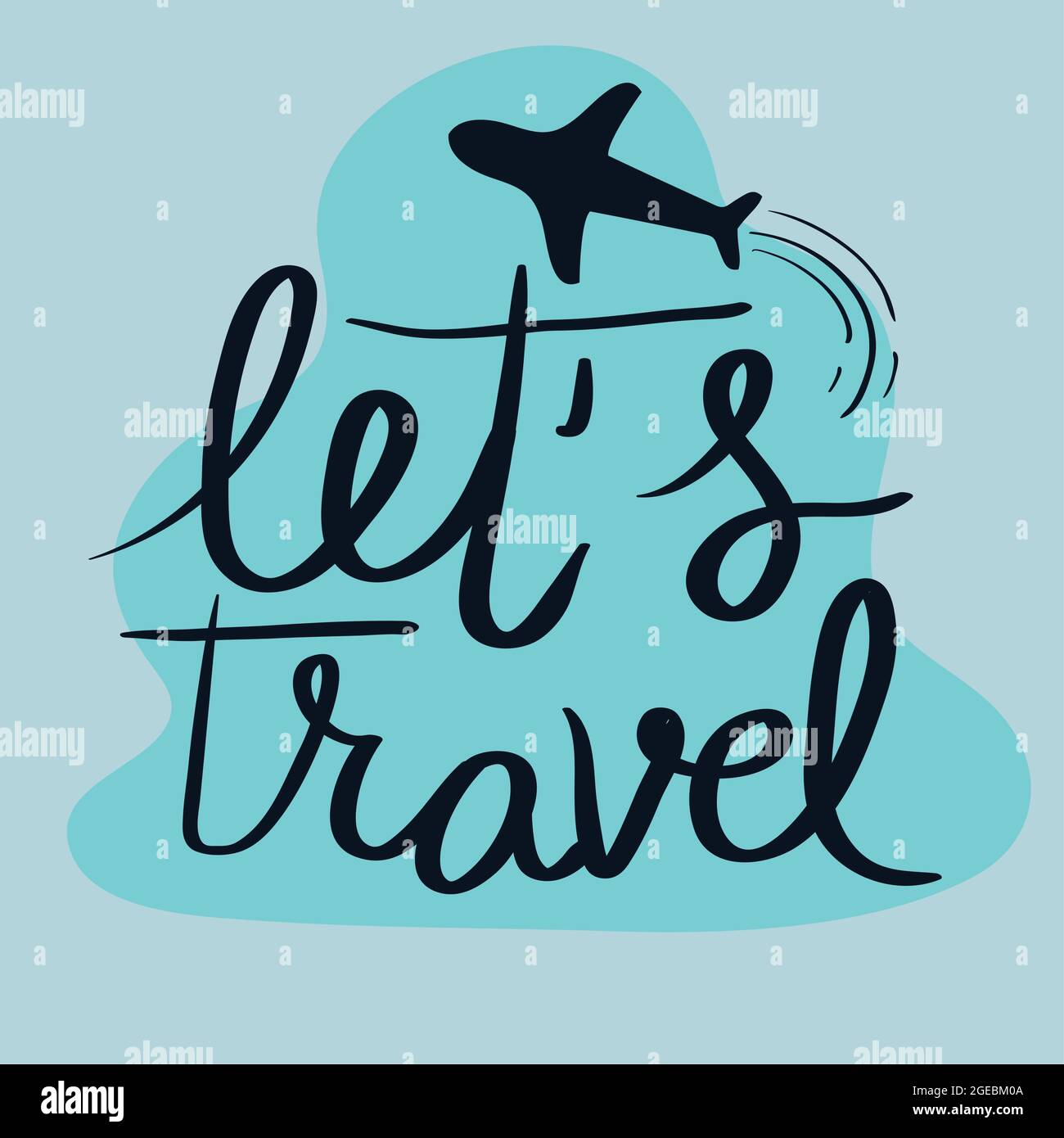 Reisen und Flugzeug Stock Vektor