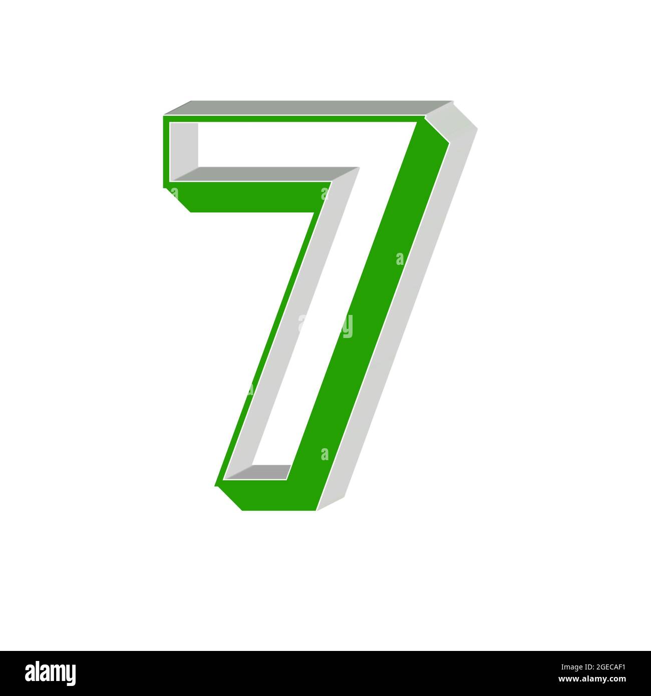 Zahl Buchstabe 7 bunte 3D abstrakt schnen weien Hintergrund  Stockfotografie - Alamy