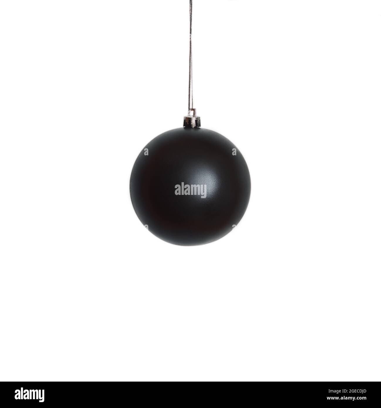 Schwarze Matte Kugel Auf Weissem Hintergrund Stockfotografie Alamy