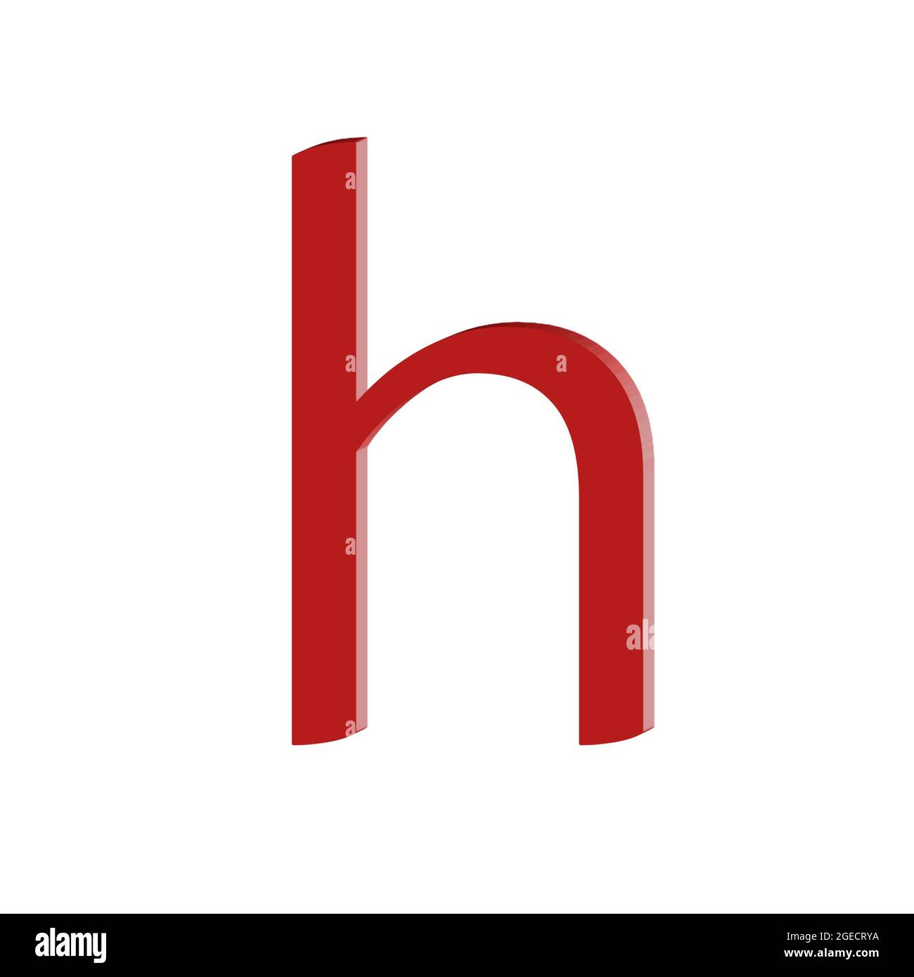 Kleiner Buchstabe h bunte 3D Alphabete abstrakt schönen weißen Hintergrund Stockfoto