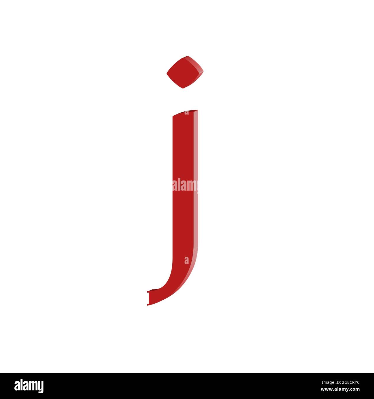 Kleiner Buchstabe j bunte 3D Alphabete abstrakt schönen weißen Hintergrund Stockfoto