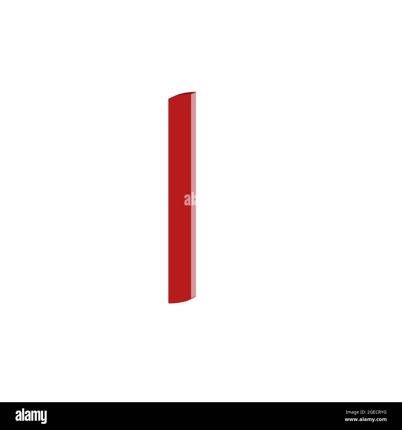 Kleiner Buchstabe l bunte 3D Alphabete abstrakt schönen weißen Hintergrund Stockfoto