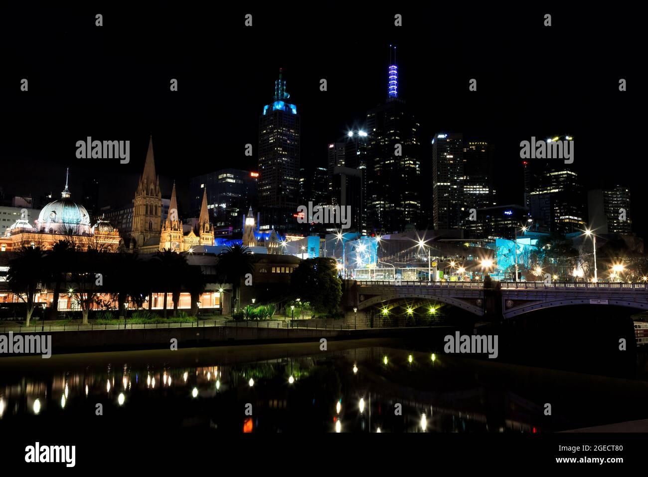 Melbourne, Australien, 27. August 2020. Ein Blick auf das CBD von Southbank aus gesehen. (Foto von Dave Hewison/Speed Media) Quelle: Dave Hewison/Speed Media/Alamy Live News Stockfoto