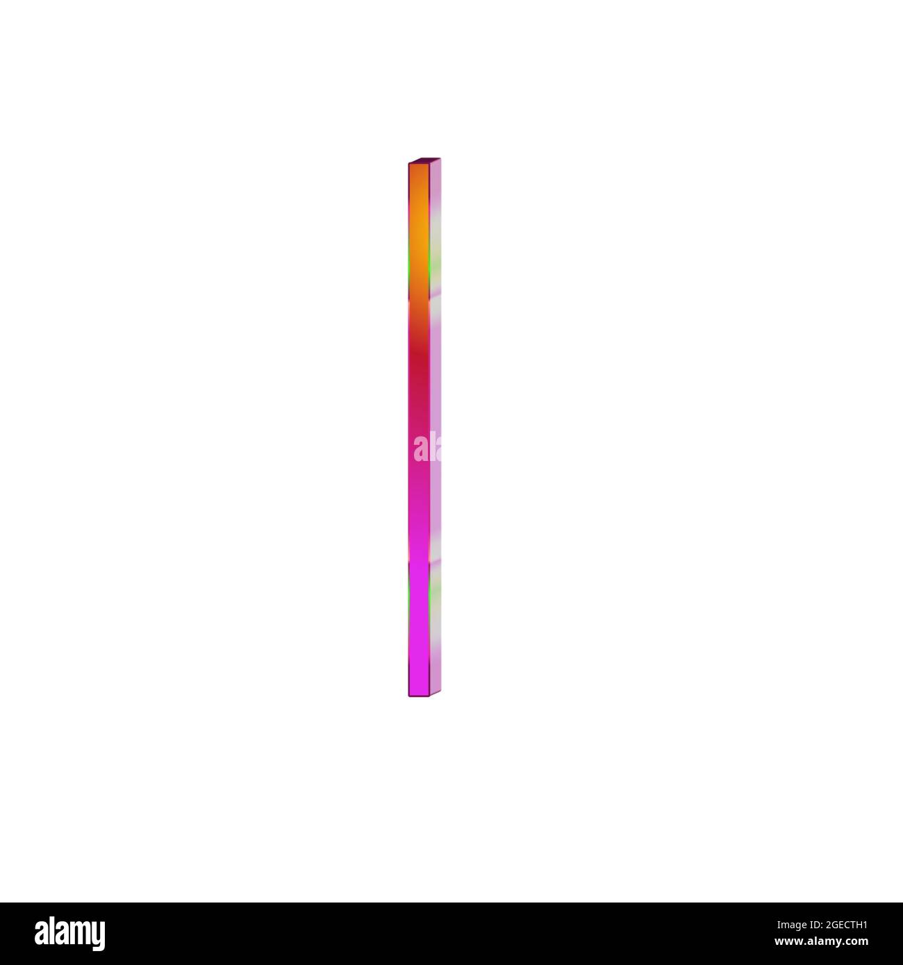 Kleiner Buchstabe l bunte 3D Alphabete abstrakt schönen weißen Hintergrund Stockfoto