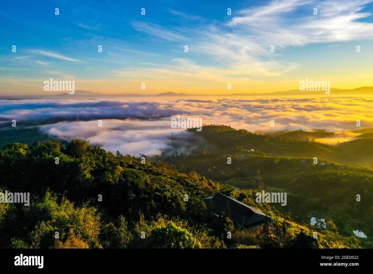 Nice Linh Quy Phap eine Pagode in der Provinz Lam Dong im Süden Vietnams Stockfoto