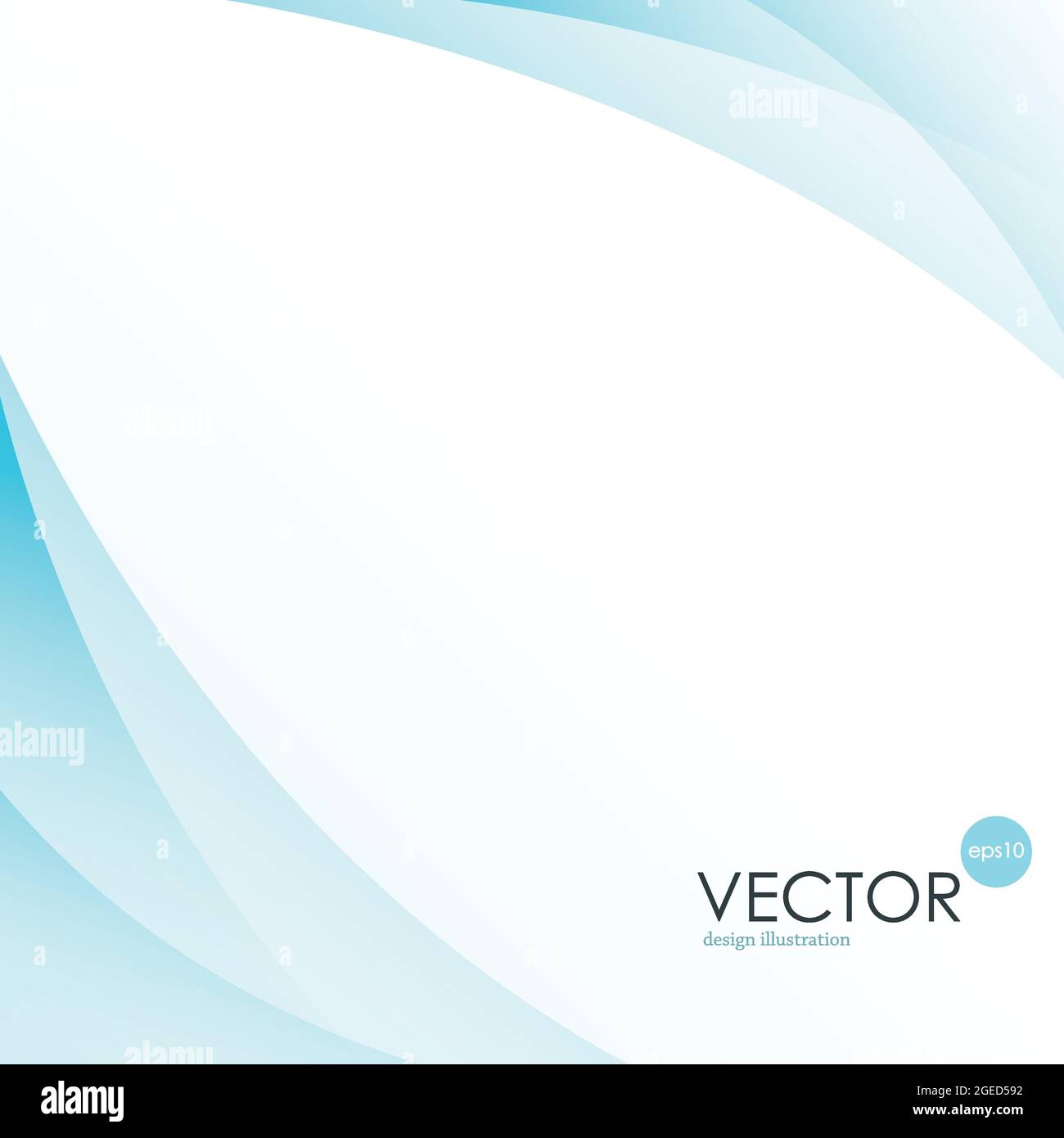 Abstrakter Hintergrund, blaue Wellenlinien für Broschüre, Website, Flyer-Design. Transparente Wellen. Stock Vektor