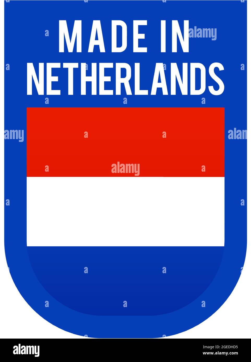 Made in netherlands Symbol. Nationale Flagge Stempel Aufkleber. Vektordarstellung einfaches Symbol mit Flagge Stock Vektor