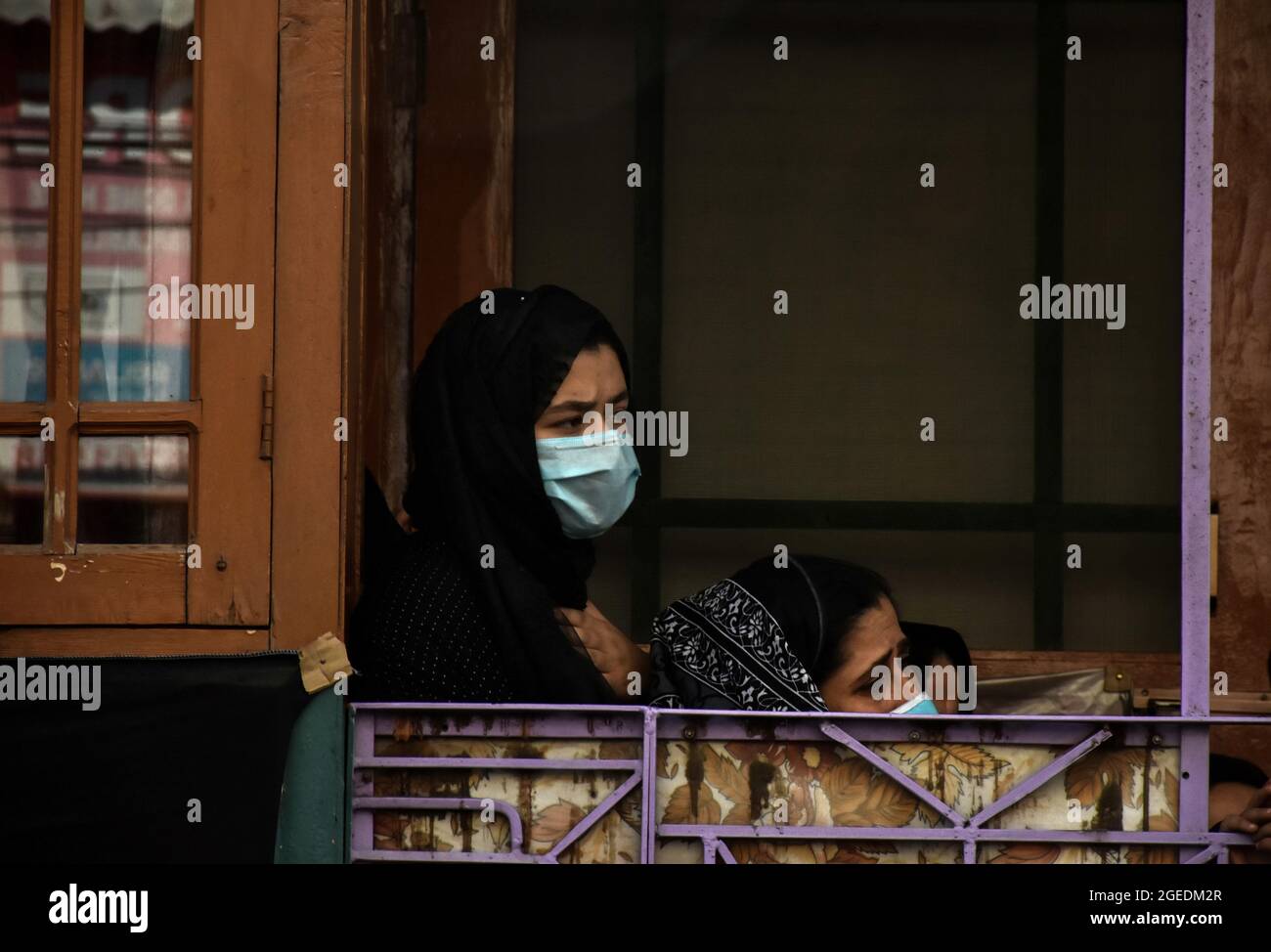 Ein schiitischer KaschmiriMuslim nimmt im Monat Muharram an einer