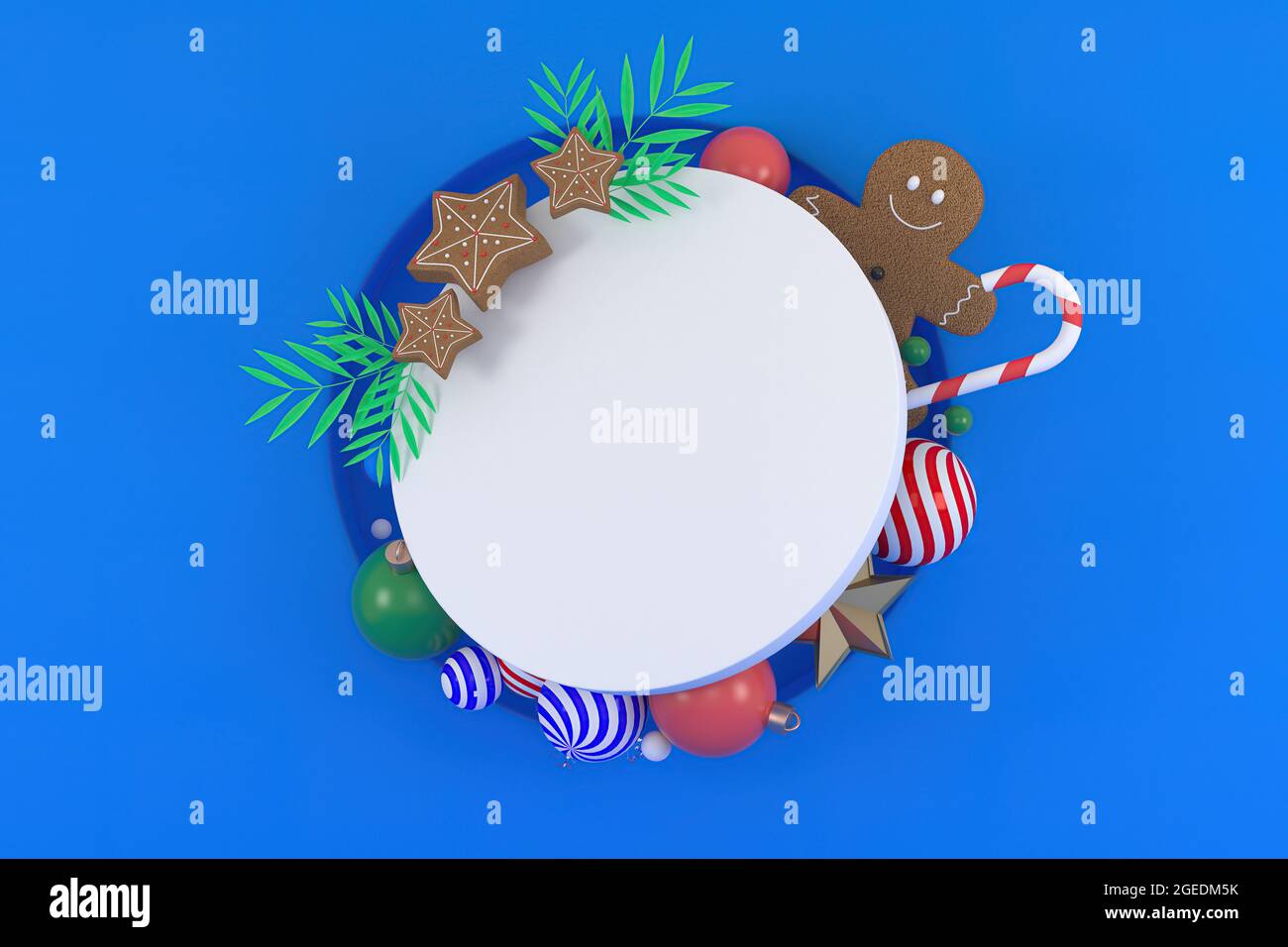 3d-Illustration für Neujahr und Weihnachten Stockfoto