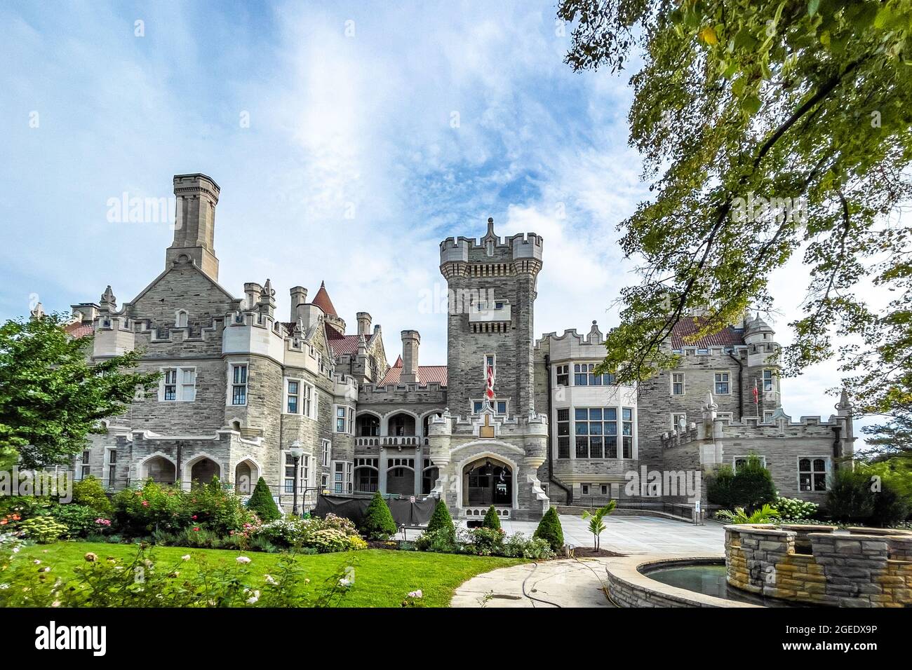 Außenwände Architektur der Casa Loma. Casa Loma ist eine neugotische Architektur Burg, die eine wichtige Touristenattraktion in der Stadt Toronto ist Stockfoto