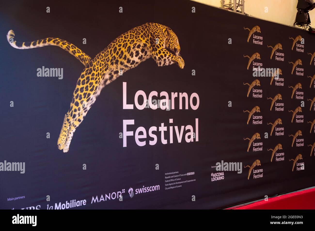 Annual International Locarno Film Festival, berühmtes internationales Filmfestival auf der Piazza Grande in Locarno, Schweiz Stockfoto