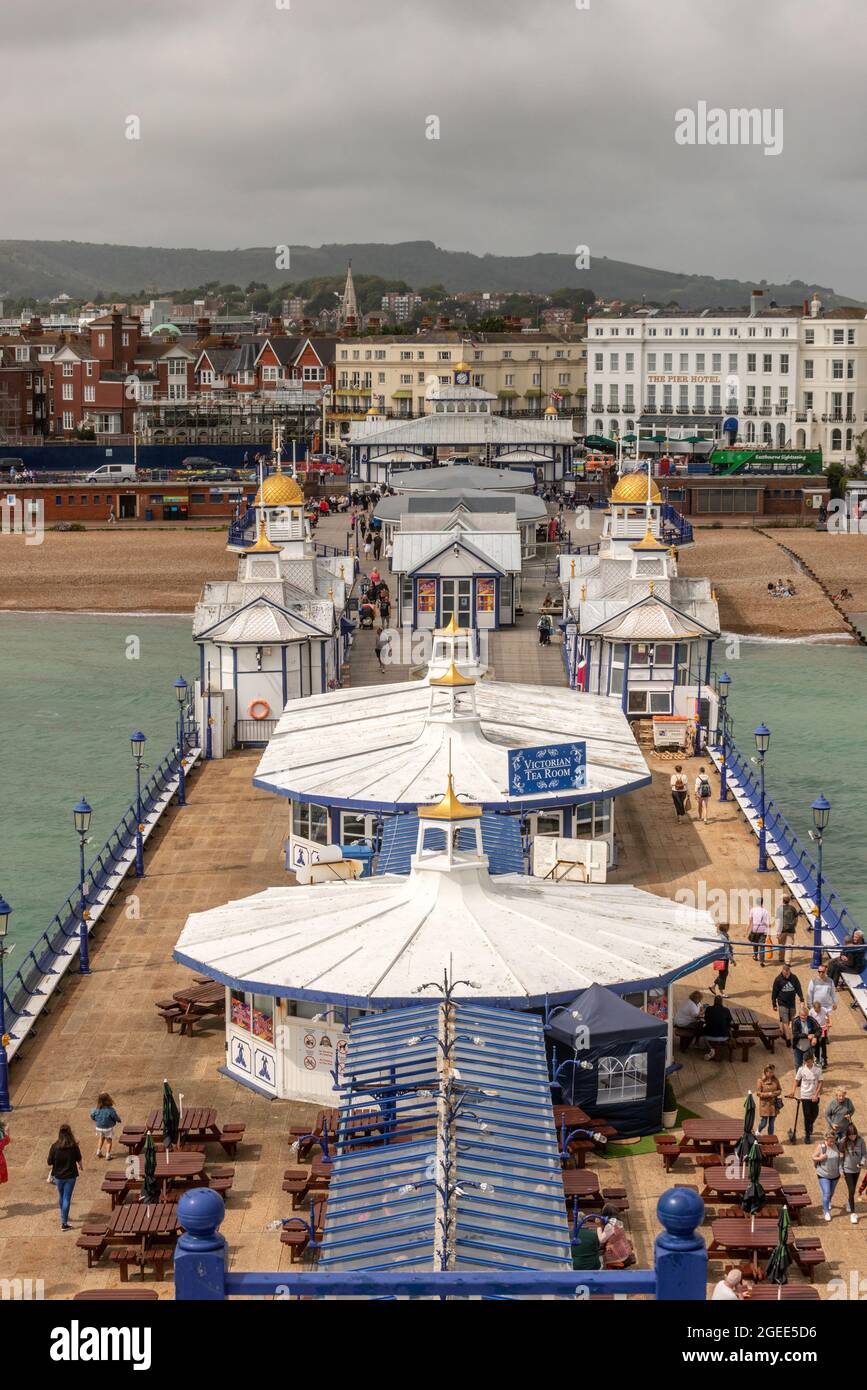 Eastbourne, August 2021: Eastbourne Pier Stockfoto