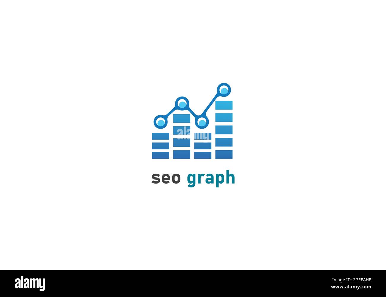 Vektorgrafik und SEO-Logo-Kombination. Stock Vektor