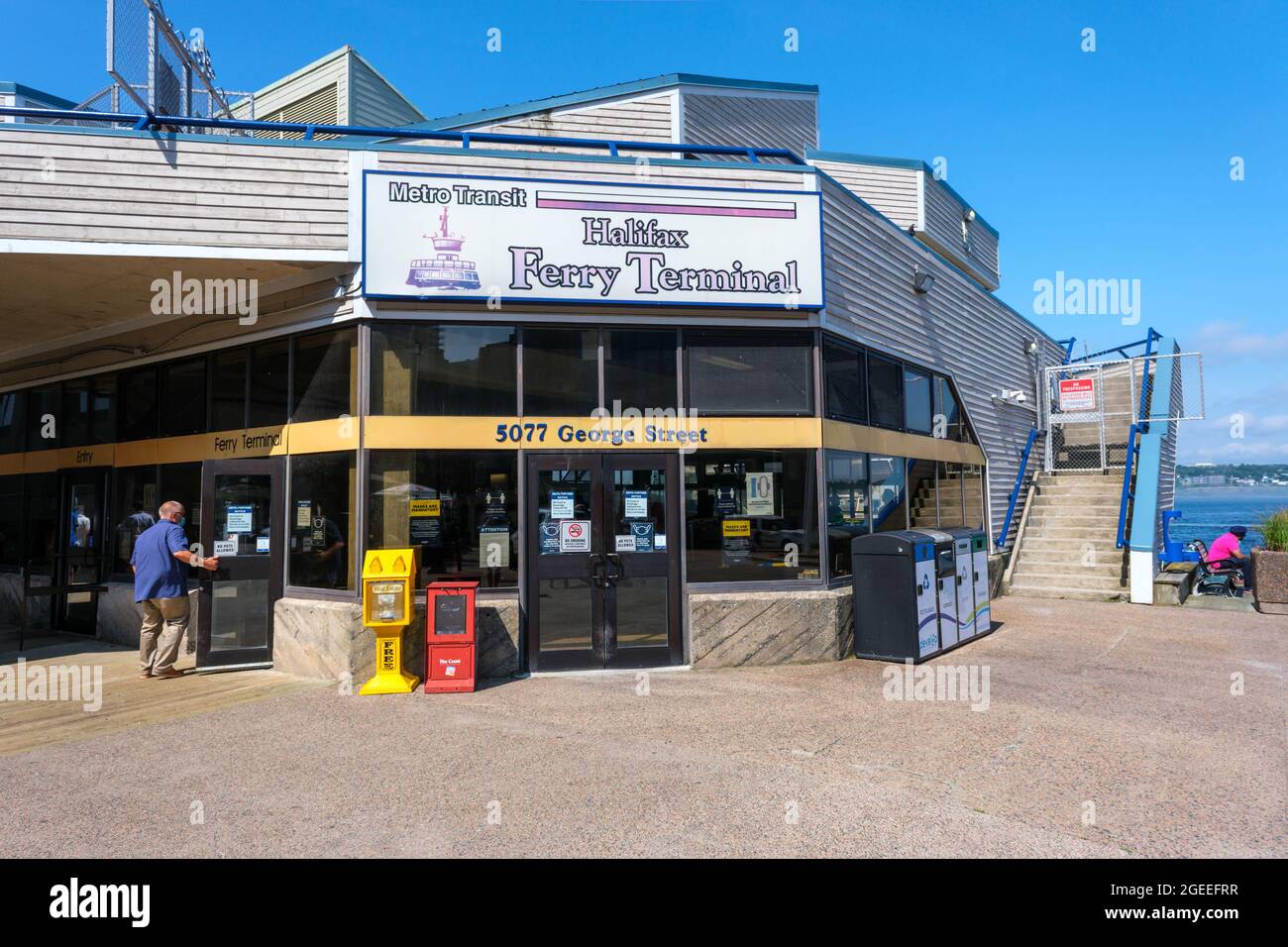 Halifax, Kanada - 10. August 2021: Halifax Transit Ferry Terminal Stockfoto