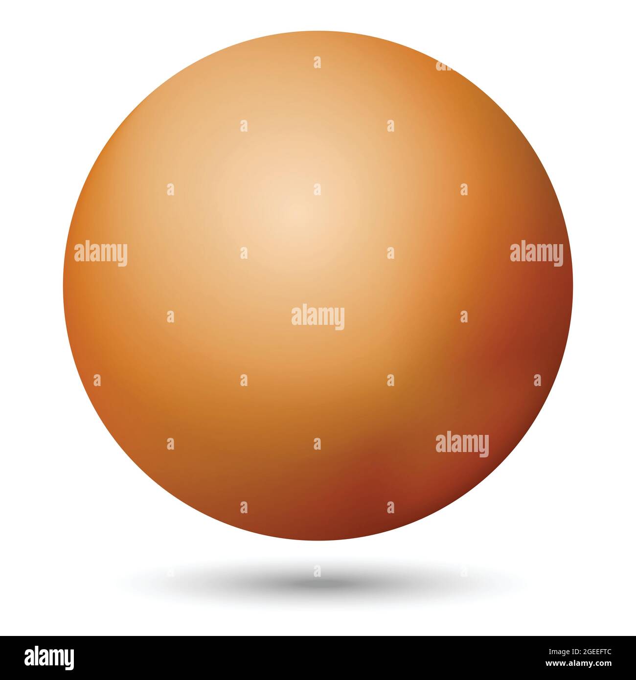 Goldene Glaskugel oder kostbare Perle. Glänzende realistische Kugel, abstrakte 3D-Vektordarstellung auf weißem Hintergrund hervorgehoben. Große Metallblase mit Stock Vektor