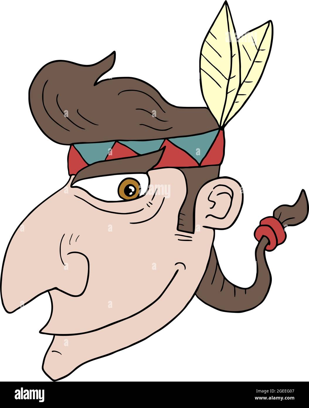 indische Gesicht Stock Vektor