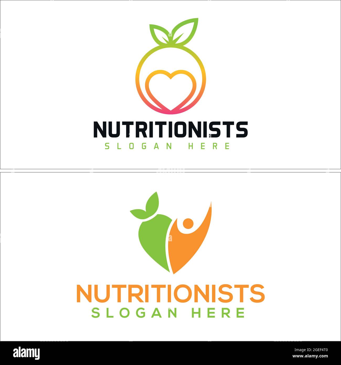 Ernährungswissenschaftler Gesundheit gesunde Ernährung Logo Design Stock Vektor