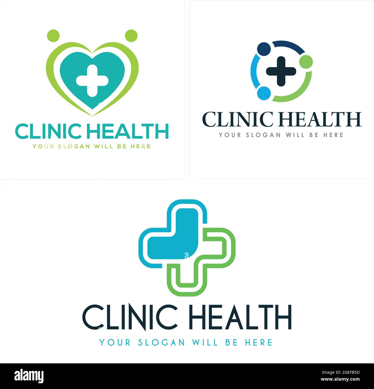 Medizinische Klinik Gesundheitswesen Logo Design Stock Vektor