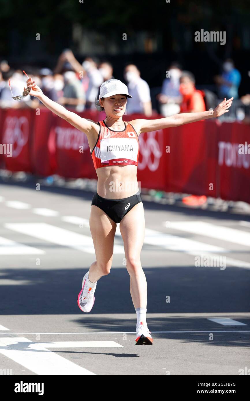 Sapporo, Japan. August 2021. Mao Ichiyama (JPN) Leichtathletik : Marathon der Frauen während der Olympischen Spiele in Tokio 2020 im Sapporo Odori Park in Sapporo, Japan . Quelle: AFLO SPORT/Alamy Live News Stockfoto