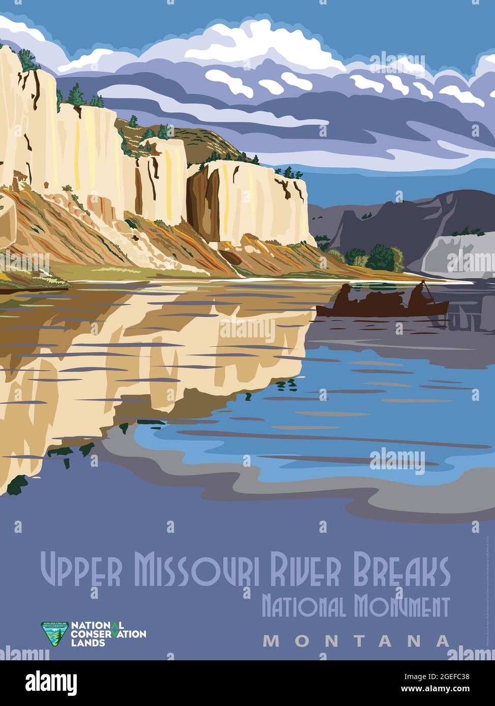 Upper Missouri River - Bricht Das National Monument - Montana. Stockfoto