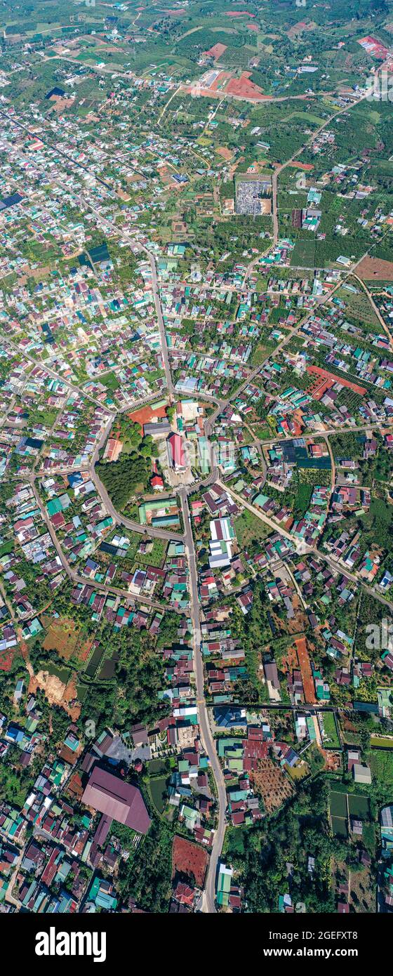 Nice Bao Loc Stadtplan in der Provinz Lam Dong im Süden Vietnams Stockfoto