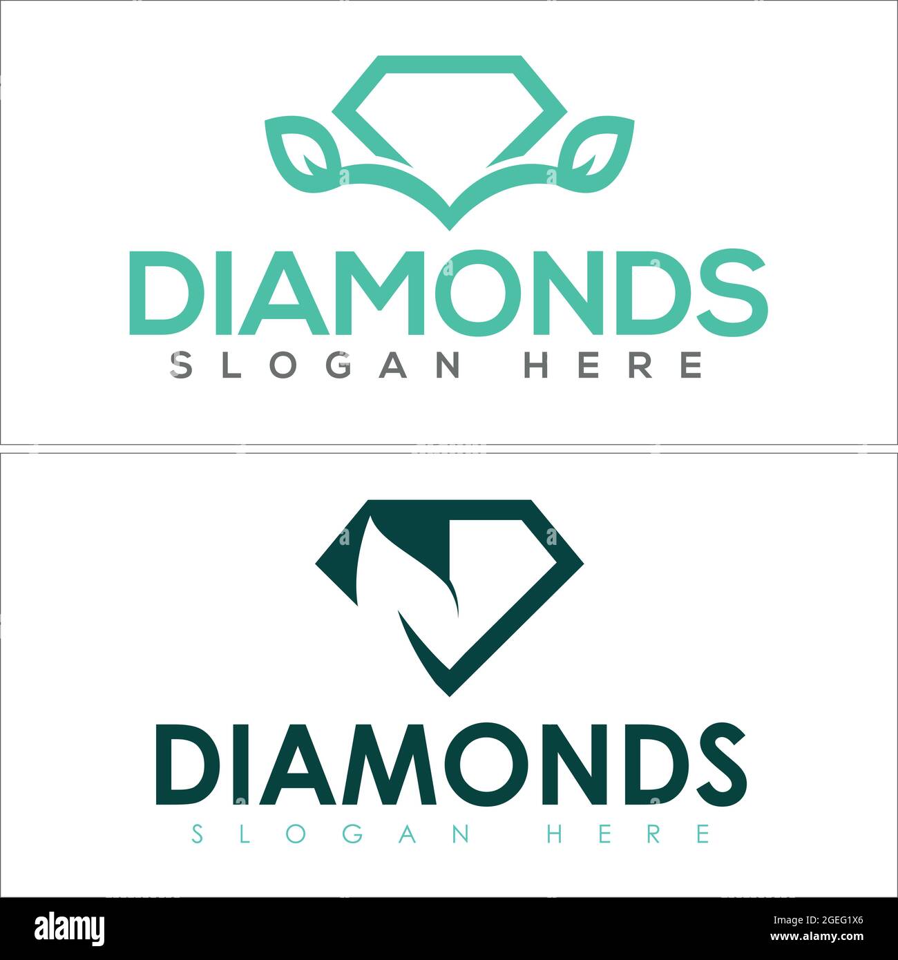 Design-Vektor mit Diamantlogo-Symbol Stock Vektor